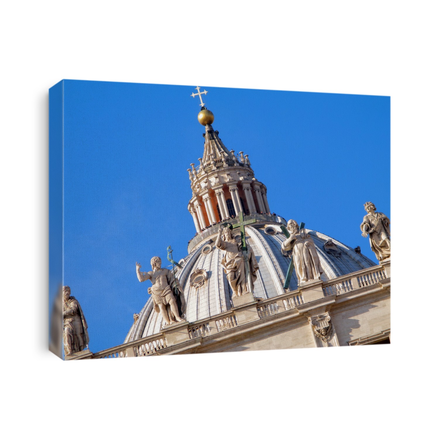 The dome of St. Peter's Basilica in Vatican City in Rome, Italy.