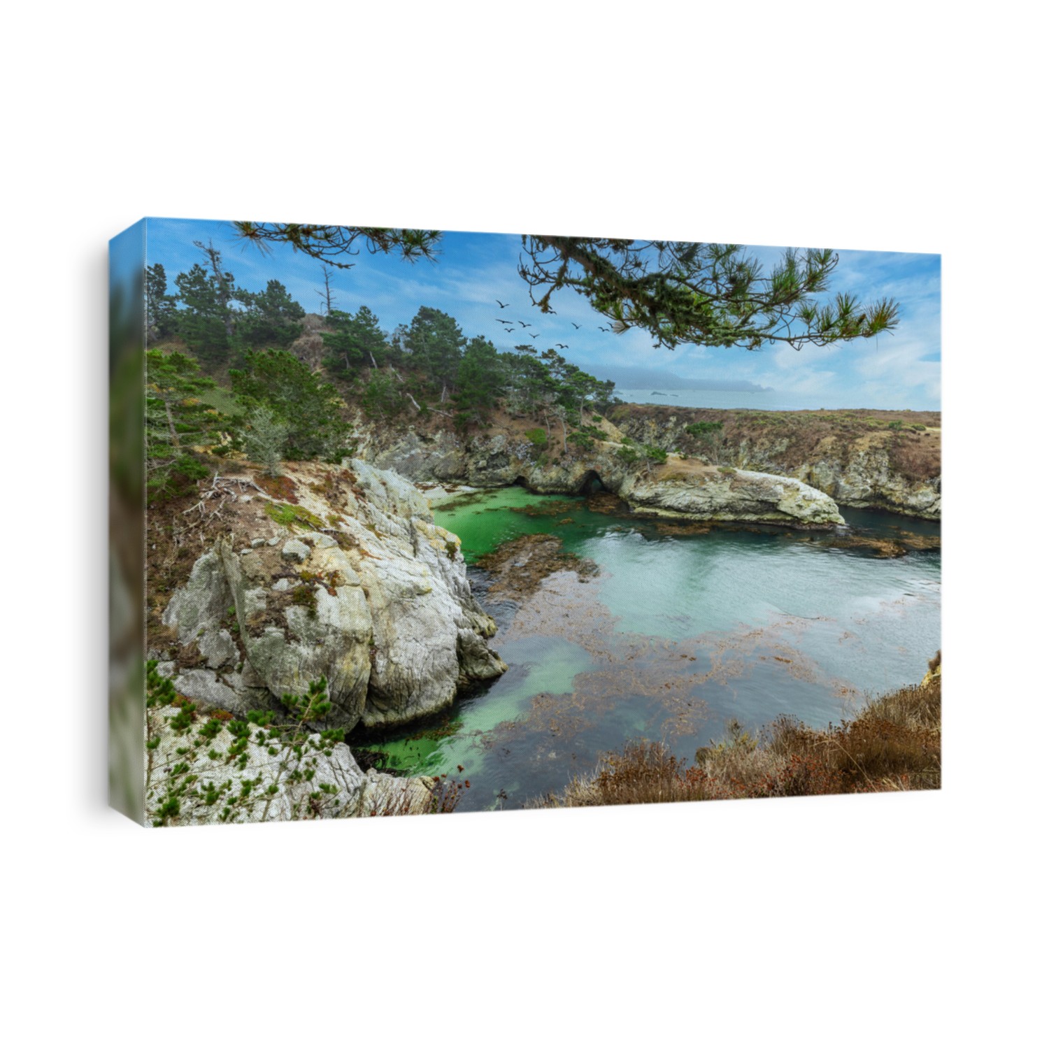 China Cove, Beach in Point Lobos State Natural Reserve, with rock and geological formations along the rugged Big Sur coastline, near Carmel and Monterey, CA. on the California Central Coast.